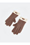 Alita City with a Difference, Lcw Accessories Beige Polar Plain Women's Gloves - 2
