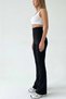 Women's Black High Waist Corset Detailed Gathering Spanish Leggings Pants - 2