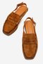 Clifton Women's Genuine Leather Sandals Tan Suede - 4