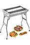 Camping Barbecue Charcoal Grill Stainless Steel Folding Portable BBQ Tool Kits