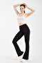 Women's High Waist Gathering Black Spanish Leggings - H5612 - 4