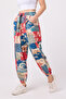 Women's Street Style Printed Crinkled Sports Harem Pants - 2