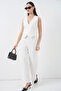 6709 Women's Vest and Pants Two-Piece Set - White - 3
