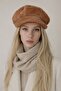 Beanie Hat Women's Soft Textured Plush - with Brim