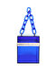 Women Blue Cuboid Clear Box Clutch Bag