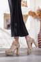 Women's Platform Heeled Evening Dress Shoes - 2