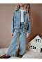 Girls' Festive 3-Piece Set with Denim Jacket and Badili Pants - 3