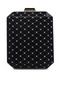 Women Black Metallic Cut Out Clutch Bag
