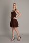 Women's Degaje Collar Halter Neck Flounce Dress - 6