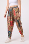 Women's Street Style Printed Crinkled Sports Harem Pants - 2