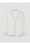Lcw Dream Ecru Shirt Collar Floral Women's Pajama Set - 4