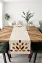 Buldan Handmade Embossed Sun Motif Tasseled Runner (130X40 cm) - 4
