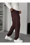 Brown Straight Fit Textured Trousers Tw-1011 - 5