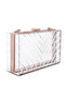 Women Transparent Chevron Pattern Clear Clutch Bags - 6