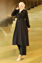 Collar Zipper Detailed Suit Black 19276 - 3