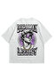 Unisex White Oversize T-Shirt - Dopamax David Legacy Printed 100% Cotton Crew Neck T-Shirt