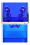 Women Blue Cuboid Clear Box Clutch Bag - 5