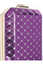 Women Purple Metallic Cut Out Clutch Bag - 3