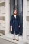 Women's Waist-Tied Midi Length Denim Trench Coat Navy Blue - 7