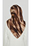 Morya Patterned Rayon Scarf - Brown - 4