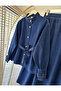 Women's Belted Skirt, Shirt, Hijab, Jeans Set - 2