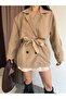 Women's Mid-Length Lined Premium Trench Coat - 3