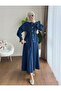 Women's Belted Skirt, Shirt, Hijab, Jeans Set - 5