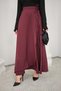 Women's Slit Detail Ribbon Maxi Skirt Burgundy - 8