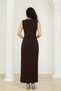 Atlas Fabric Bow and Stone Classic Dress - Brown - 8