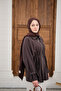 Women's Gold Zipper Detail Stitched Jacket Brown - 2