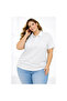 Plus Size Casual Short Sleeve T-Shirt - White