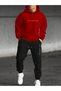 Baskılıl Losangeles Men's Hooded Sweatshirt Bottom-Top Tracksuit Set