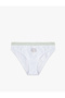 Cotton Comfortable Fit Striped Waist Detail Printed Brief Panties