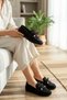 Omait Black Suede Beaded Detailed Ballerina Shoes - 3