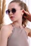 Bacon Oval Gold Black Round Unisex Sunglasses - 4