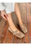 Mink suede (silva) elastic buckle detail women's flat shoes - 5