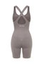 Push up Women's Shorts Jumpsuit – Seamless High Waist Cross Strap Gathering Sports Jumpsuit - Gray - 8