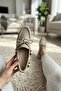 Laisla Beige Suede Beaded Detailed Ballerina Shoes - 2