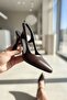 Wuck Brown (8 cm Heel) Open-Sided Heeled Shoes - 4