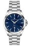 Men's Watch with Silver Steel Strap, Calendar, and Navy Blue Dial—2-Year Warranty—L-NT0024-3 - 3