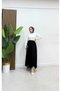 Flocked Tulle Fabric Hijab Skirt with Elastic Waist-1501 - 5