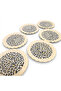 Leopard Patterned Cream Floor Cake Plate Set of 6 – Luxurious Presentation with Real Gold Gilding - 8