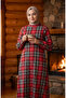Plaid Patterned Lumberjack Winter Dress 2508-05 Red - 3