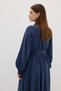Embroidered Modal Dress Navy Blue - 6