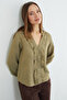 Ruffled Front Striped Jacquard Shirt - 5