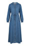 Tensel Fabric Hooded Zippered Robe 1601-02 Navy Blue - 6