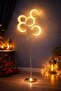 Golden LED Metal Tree Shaped Floor Lamp with Moon for Wedding Photography event Decoration Couple Pa - 2