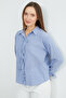 Striped Shirt with Tie Detail on Front and Sleeves - 4