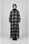 Plaid Patterned Lumberjack Winter Dress 2508-04 Black - 4