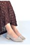 Ferla Beige Patent Leather Heeled Shoes - 3